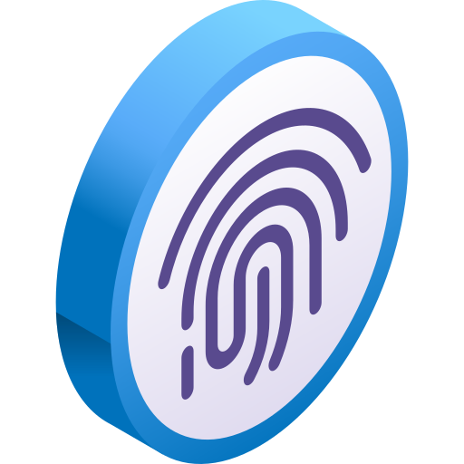Fingerprint Gradient Isometric Gradient icon
