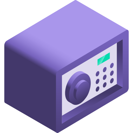 Safe box Gradient Isometric Gradient icon