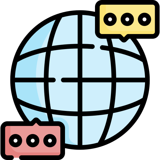 wereldwijde communicatie Special Lineal color icoon