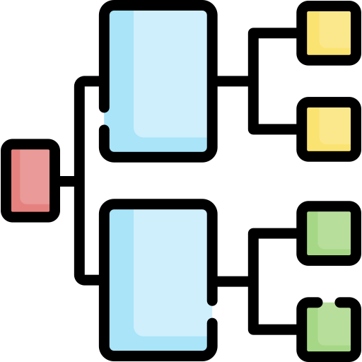 diagramma organizzativo Special Lineal color icona