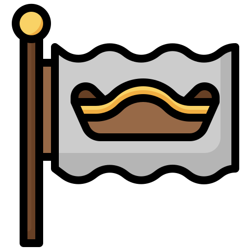 해적 깃발 Surang Lineal Color icon