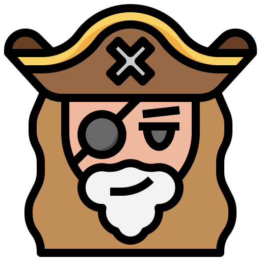 pirata Surang Lineal Color icono
