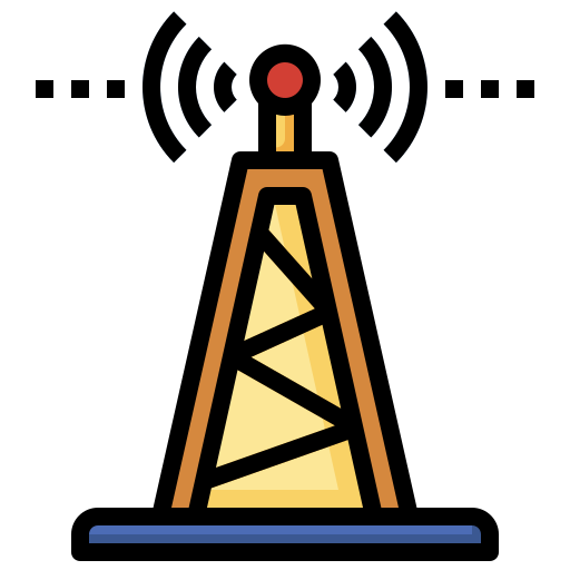 antena radiowa Surang Lineal Color ikona