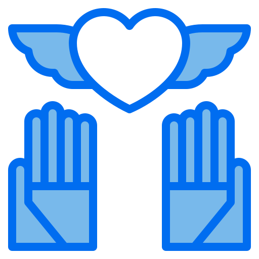 Heart wings Payungkead Blue icon