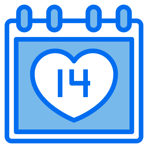 Valentines day Payungkead Blue icon