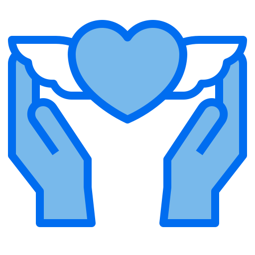 Heart wings Payungkead Blue icon