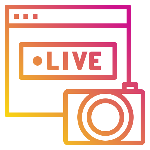 Live streaming Payungkead Gradient icon