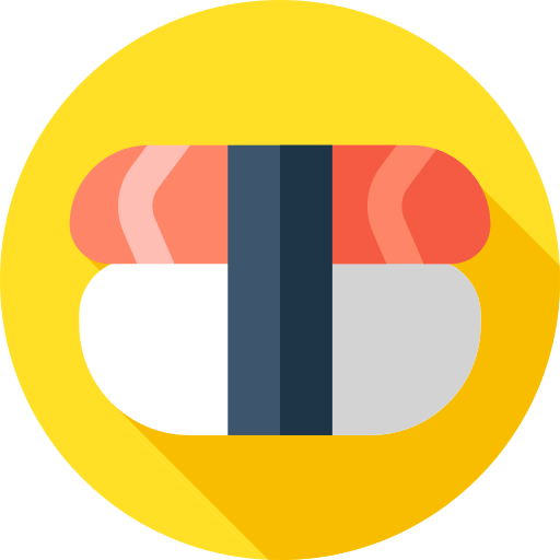 sushi Flat Circular Flat ikona