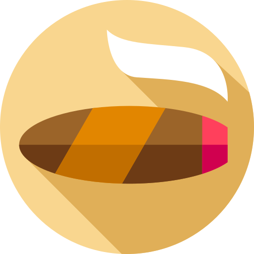 Cigar Flat Circular Flat icon
