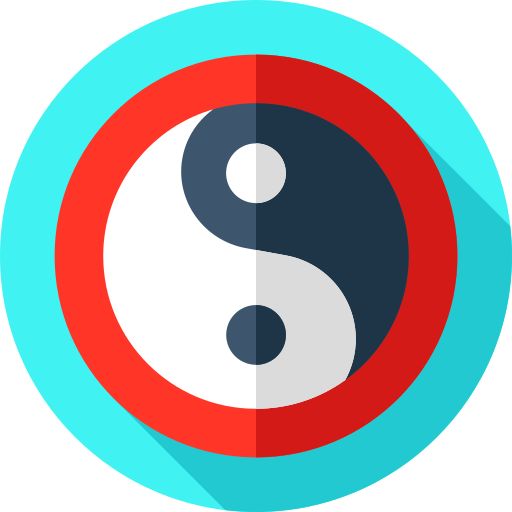 yin yang Flat Circular Flat icona