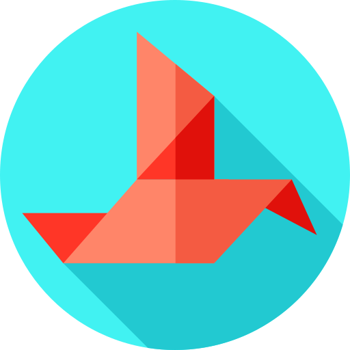 origami Flat Circular Flat icoon