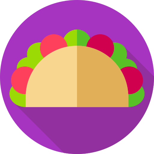 tacos Flat Circular Flat icono