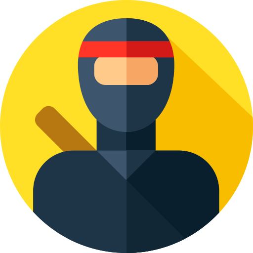 ninja Flat Circular Flat icon