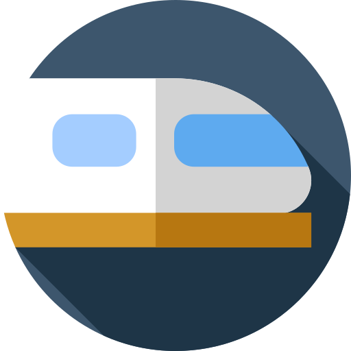 train Flat Circular Flat Icône