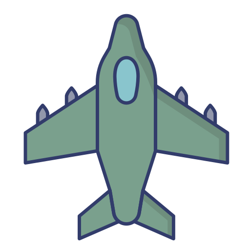 avion de chasse Dinosoft Lineal Color Icône