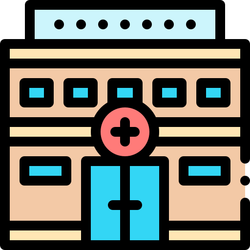 Hospital Detailed Rounded Lineal color icon