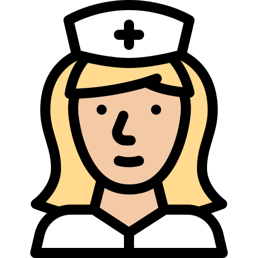 看護婦 Detailed Rounded Lineal color icon