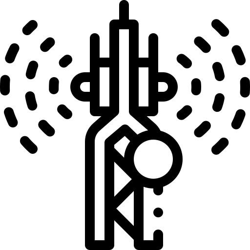 torre radiofonica Detailed Rounded Lineal icona