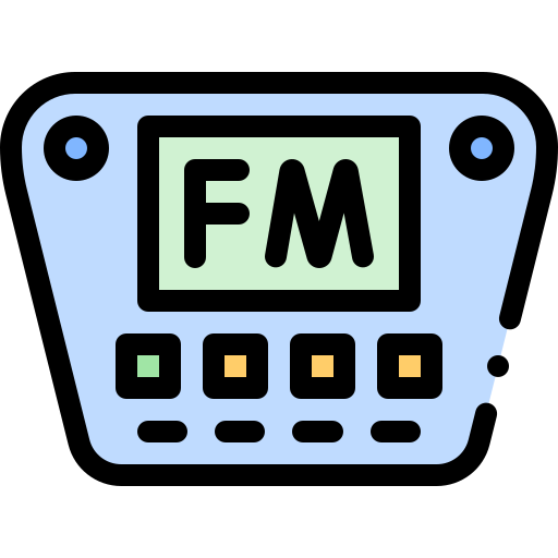 radio samochodowe Detailed Rounded Lineal color ikona