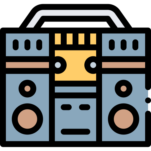 radiokassette Detailed Rounded Lineal color icon