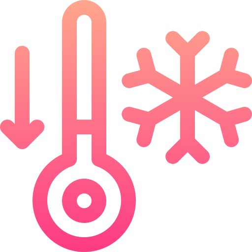 niska temperatura Basic Gradient Lineal color ikona