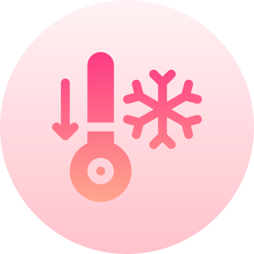 niedrige temperatur Basic Gradient Circular icon