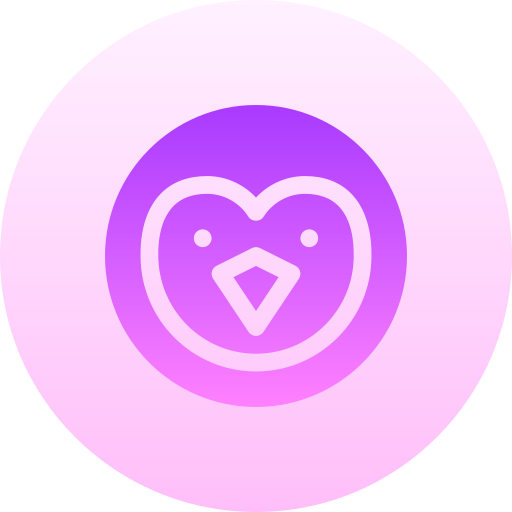 펭귄 Basic Gradient Circular icon
