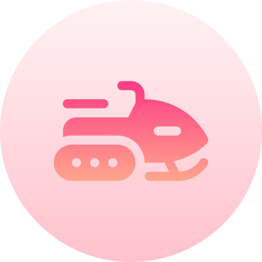 スノーモービル Basic Gradient Circular icon