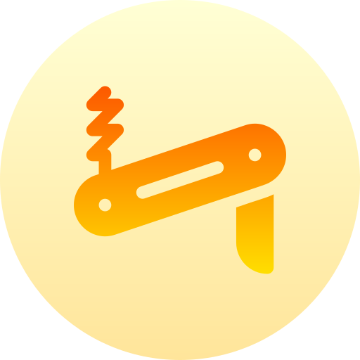 Pocket knife Basic Gradient Circular icon