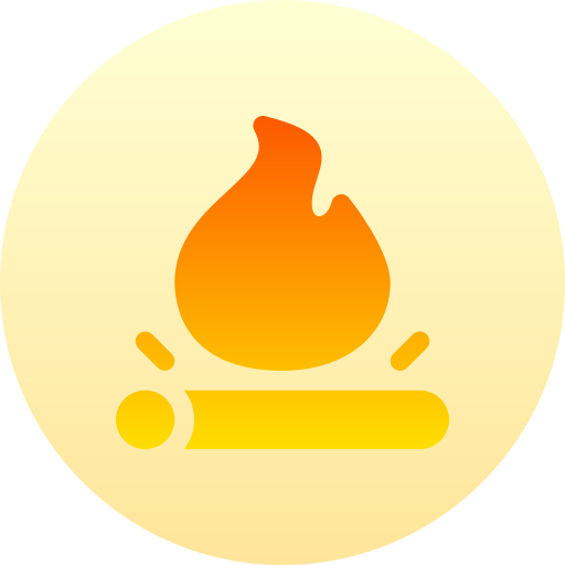 たき火 Basic Gradient Circular icon