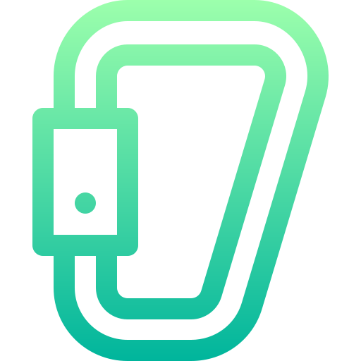 Carabiner Basic Gradient Lineal color icon
