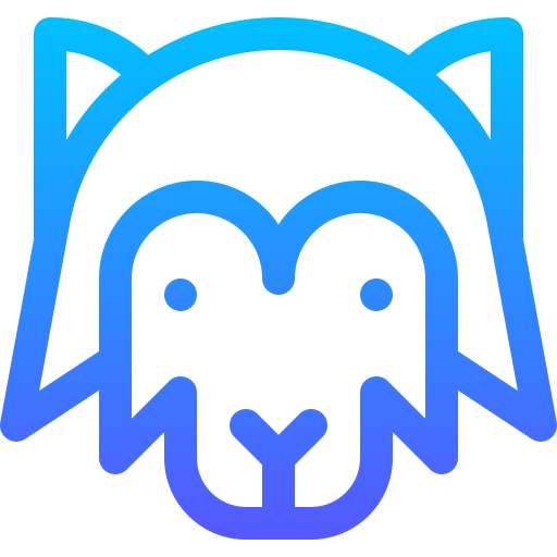 늑대 Basic Gradient Lineal color icon