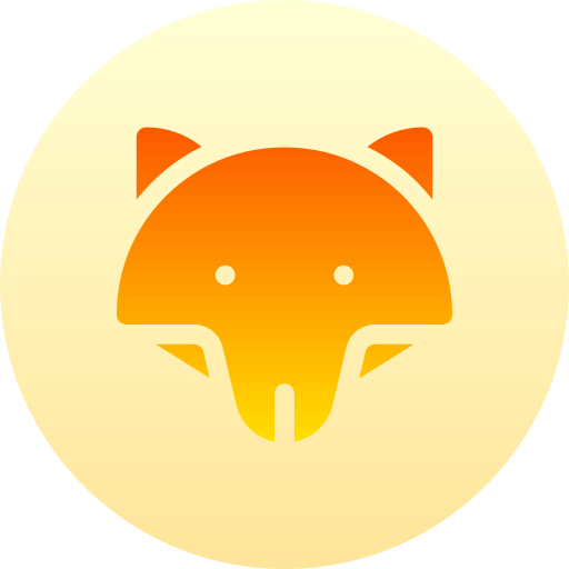 狐 Basic Gradient Circular icon