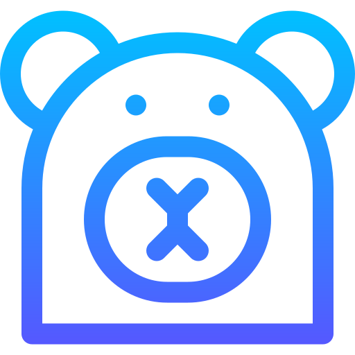 Полярный медведь Basic Gradient Lineal color иконка
