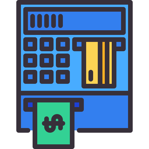 geldautomaat Generic Outline Color icoon