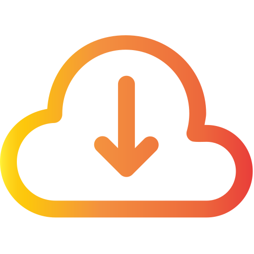 Cloud download Generic Gradient icon