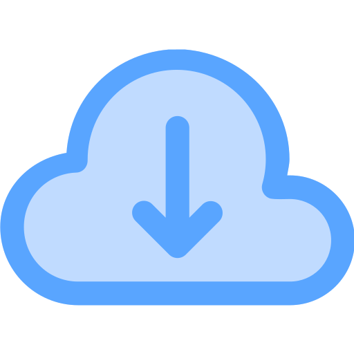 téléchargement cloud Generic Blue Icône