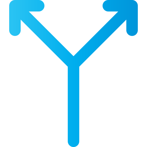 Y intersection Generic Gradient icon