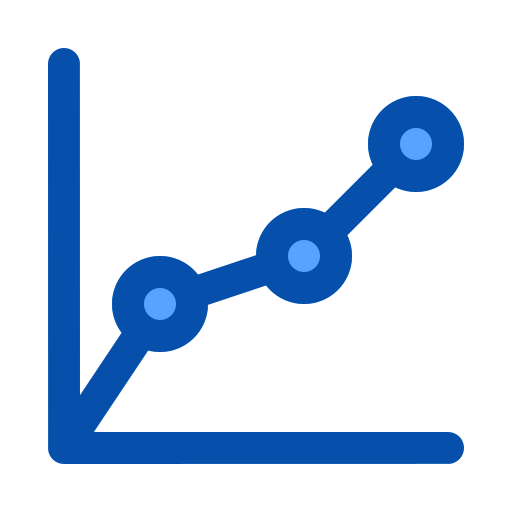 gráfico de crescimento Generic Blue Ícone