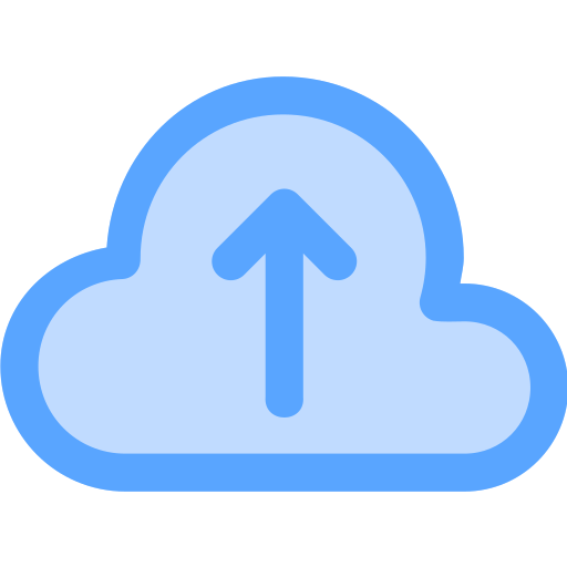 téléchargement dans le cloud Generic Blue Icône