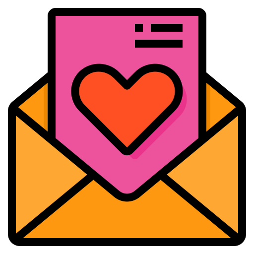 Love letter itim2101 Lineal Color icon