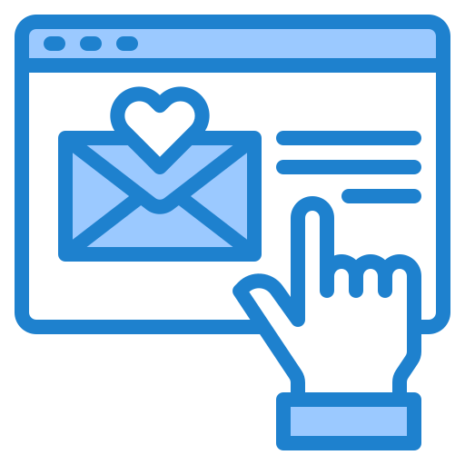 e-mail srip Blue icona
