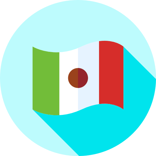 メキシコ Flat Circular Flat icon