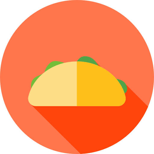 taco Flat Circular Flat icon