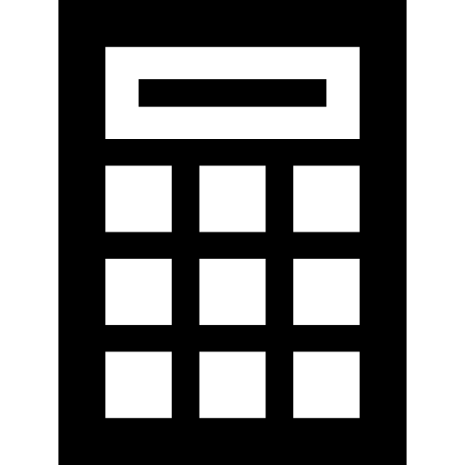 calculatrice Basic Straight Filled Icône