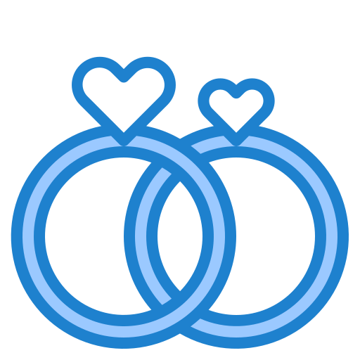 anillos de boda srip Blue icono