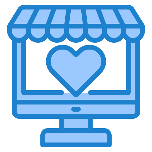 online shop srip Blue icon