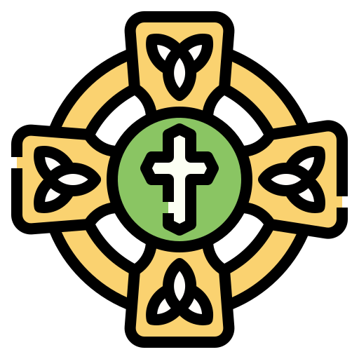 chrześcijański krzyż Linector Lineal Color ikona