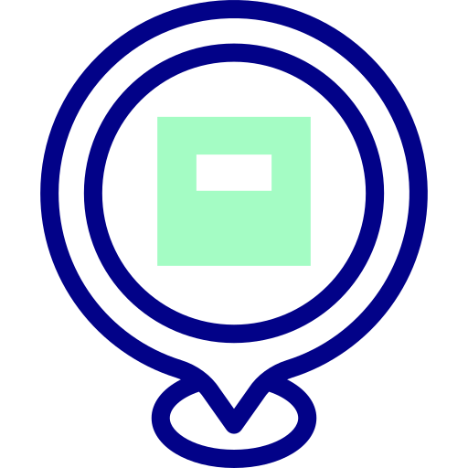 pin de ubicación Detailed Mixed Lineal color icono
