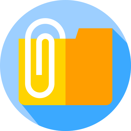 Attached file Flat Circular Flat icon
